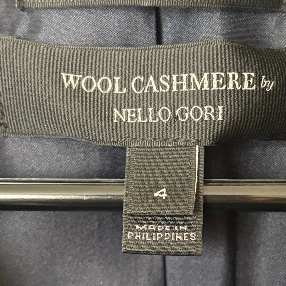 J. Crew Wool & Cashmere Midnight Blue Pea Coat with Gold Buttons Womens Size 4 - Picture 9 of 10